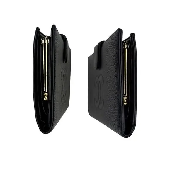 CHANEL Black Cavier CC Leather Long Wallet - Picture 6 of 10